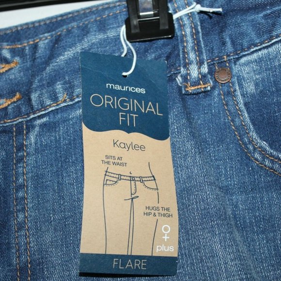 NWT Maurices Kaylee Flare Jeans Medium Wash H10113 - Picture 3 of 9